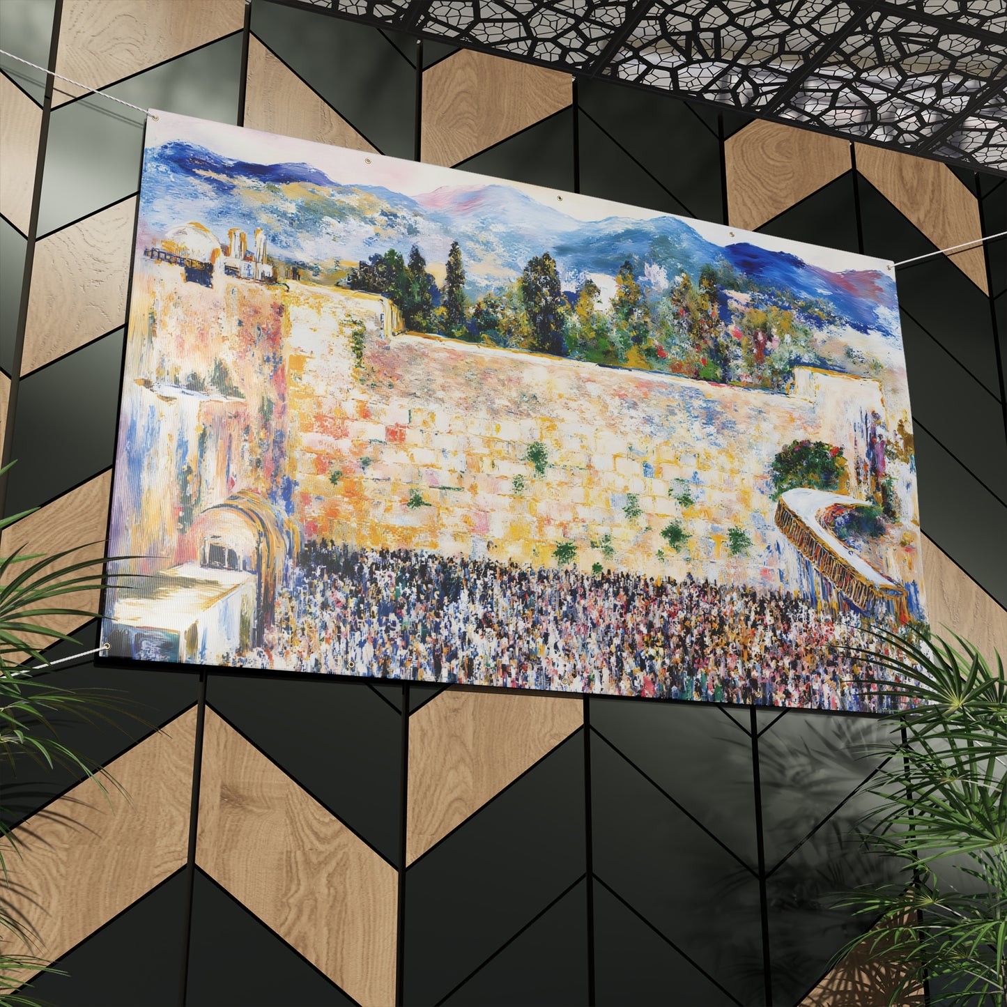 Colorful Kotel printed on Matte Vinyl Banner