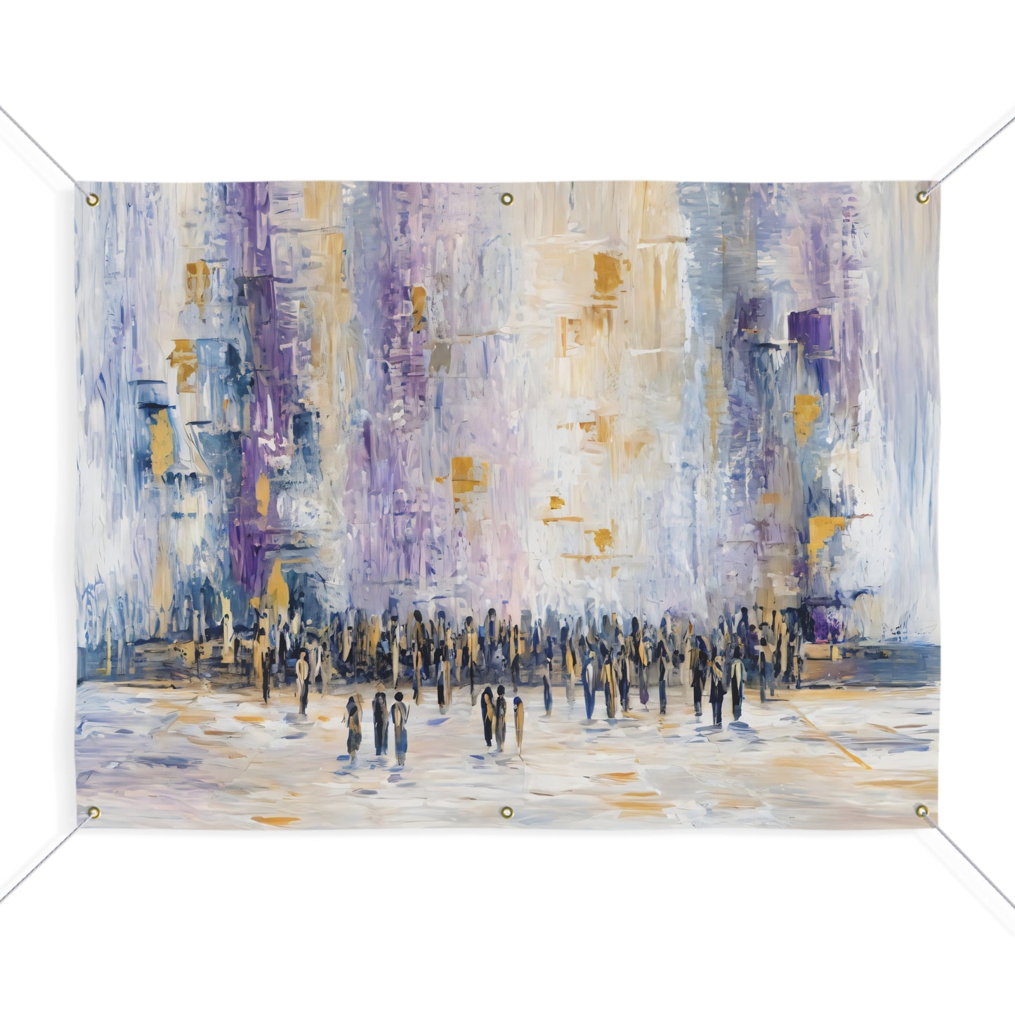 Abstract Kotel in Purple printed on Matte Vinyl Banner