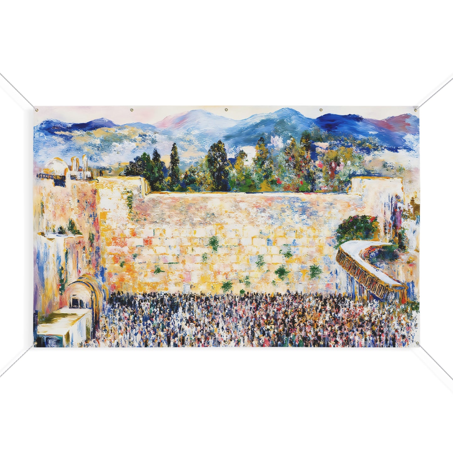 Colorful Kotel printed on Matte Vinyl Banner