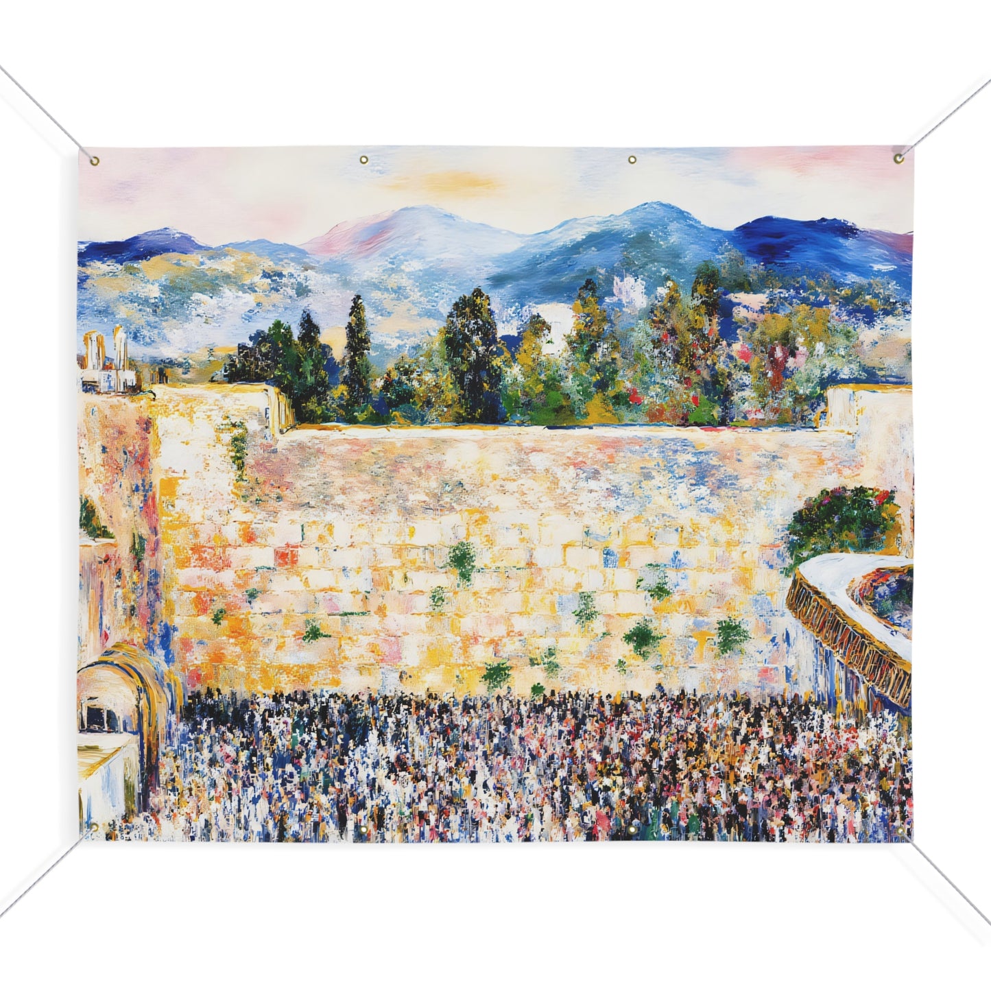 Colorful Kotel printed on Matte Vinyl Banner