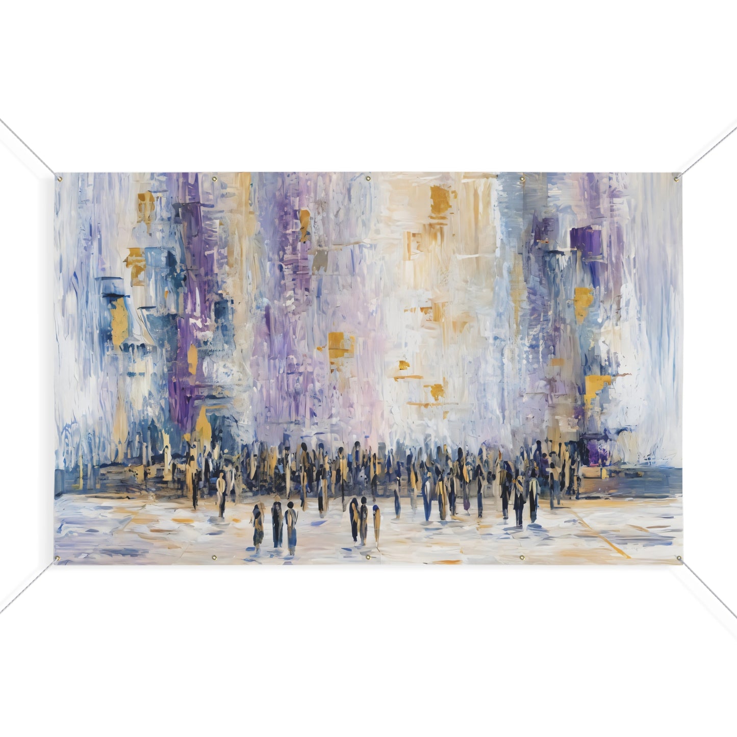 Abstract Kotel in Purple printed on Matte Vinyl Banner